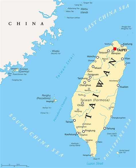 Taiwan Map .